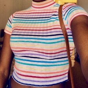 Striped crop top